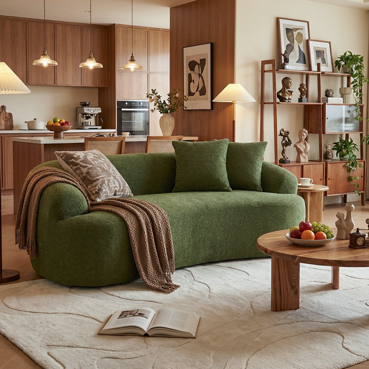 Curved Compressed Loveseat Sofa MS1-M