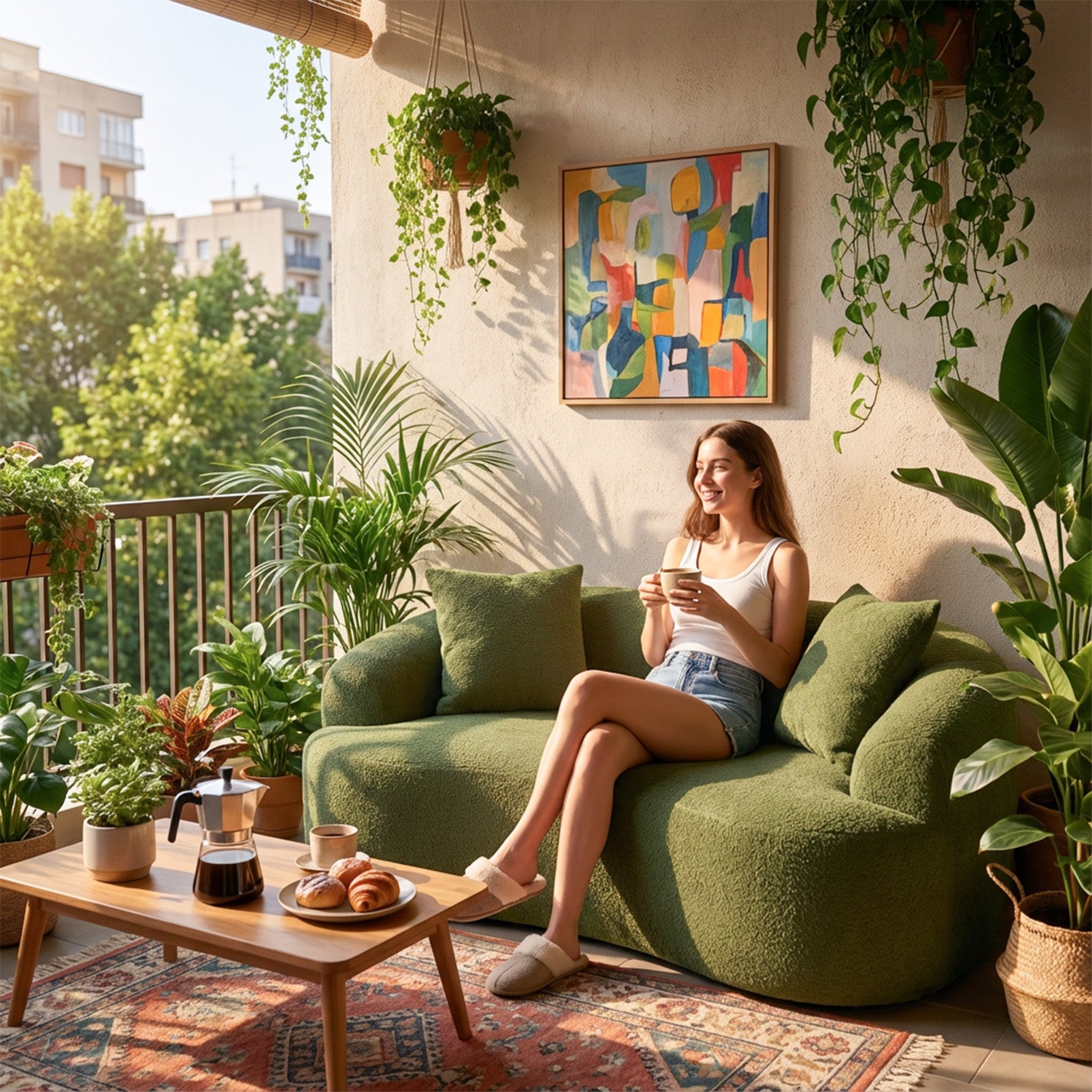 Curved Compressed Loveseat Sofa MS1-M