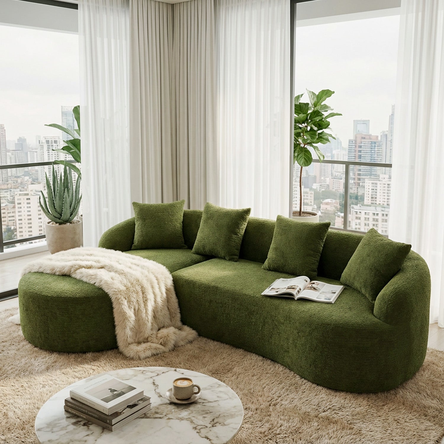 L-Shape Modular Sectional Sofa MS1-L-T