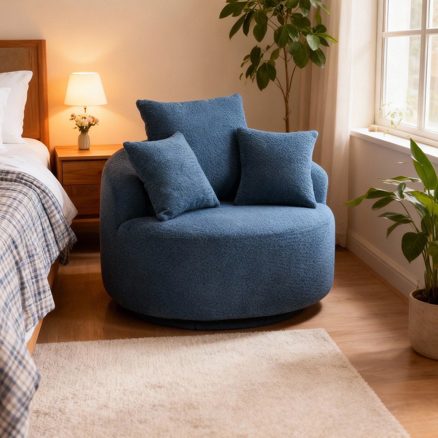 360° Swivel Accent Barrel Chair MS2