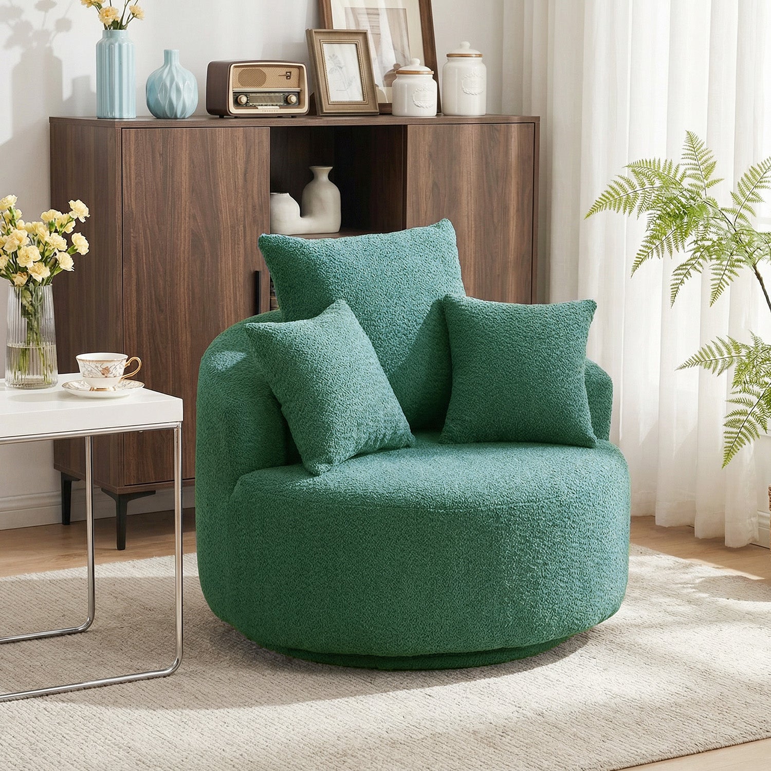360° Swivel Accent Barrel Chair MS2