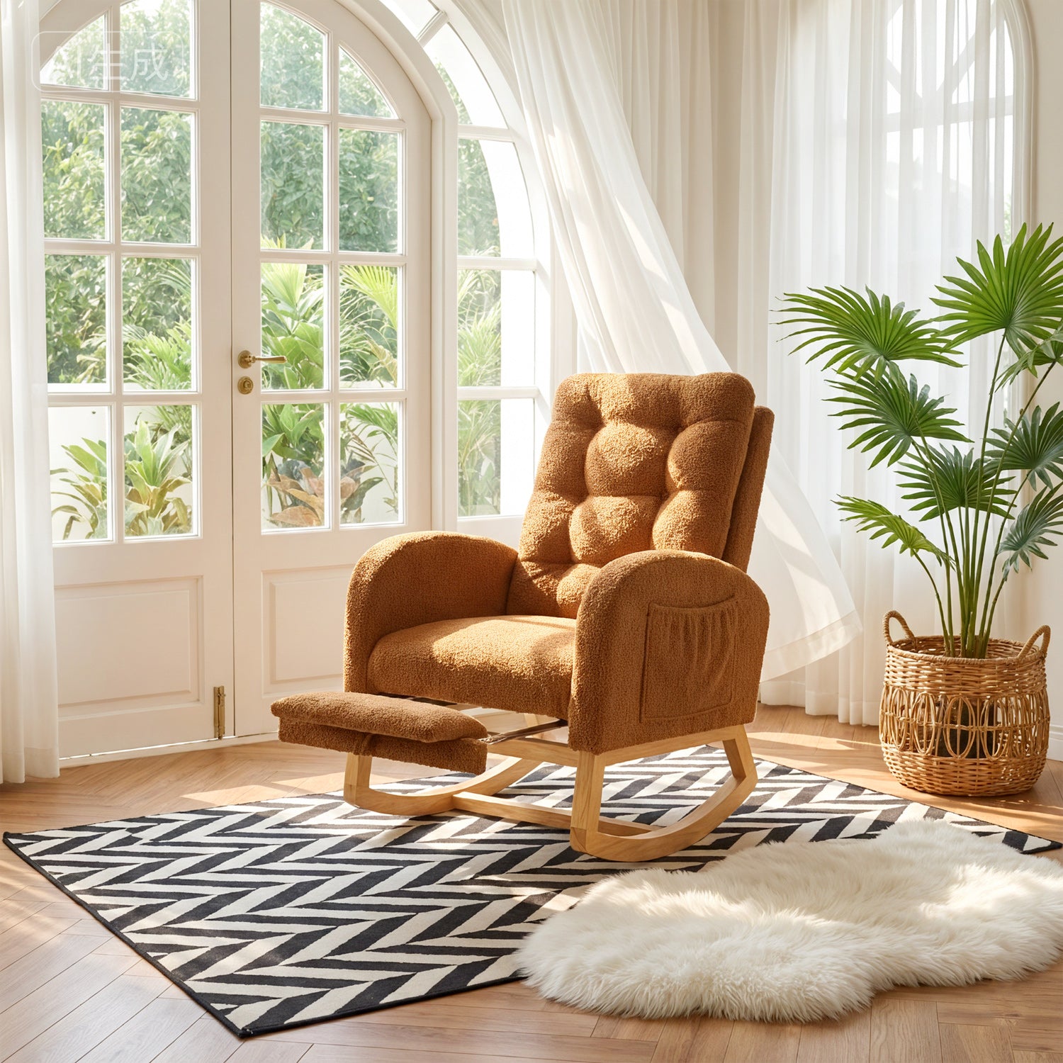 Accent Rocking Chair with Footrest RC1